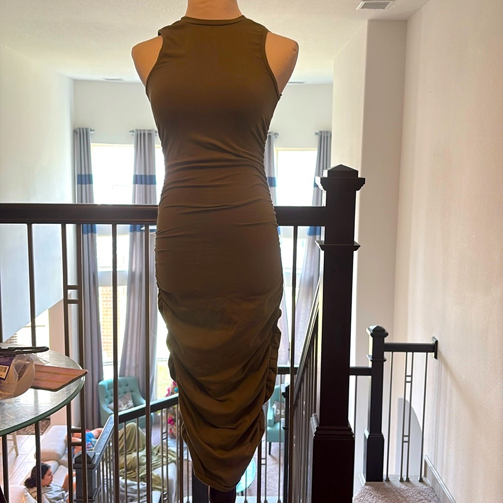 Fashion Nova Military Green Bodycon Dress